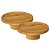 Kit 2 Porta Queijo Queijeira Bolo Redonda Bambu - Imagem 1