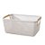 Cesto De Armazenamento Decoração De Cesta Multiuso 27x18cm Branco - Imagem 1