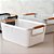 Kit 2 Cesto De Armazenamento Decoração Multiuso 32x20cm Branco - Imagem 4