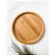 Kit 4 Prato De Bambu Madeira Redonda Cozinha Tábua 20cm - Imagem 5