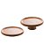 Kit Prato Para Bolo + Prato Bandeja De Bambu 20x20cm - Imagem 1