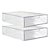 Kit 2 Organizador Gaveta Divisória Roupa Calçado Acrilico Transparente - Imagem 1