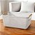 Kit 3 Cesto De Armazenamento Decoração Multiuso 27x18cm Branco - Imagem 8