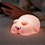 Luminária Abajur Led Porquinho Silicone Cúpula Usb Cor Rosa - Imagem 1