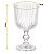 Kit 6 Taça Vidro Canelado Graffiato Vinho Transparente 380ml - Imagem 5