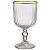 Taça Vidro Canelado Borda Dourada Vinho Transparente 380ml - Imagem 1