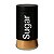 Pote Vidro Aço Black C/etiqueta Sugar Wolff C/tampa 1120ml - Imagem 1