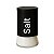 Pote Vidro Aço Black Com Etiqueta Salt Wolff C/tampa 820ml - Imagem 1