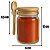 Pote Hermético Vidro 100ml C/tampa Bambu E Colher P/ Tempero - Imagem 4