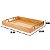Bandeja De Bambu Retangular Grande 35x25 Cm C/alças Douradas - Imagem 2