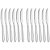 Kit 12 Faca + 12 Garfos Para Churrasco Lamina Aco Inox - Imagem 2