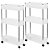 Kit 2 Carrinho Triplo Em Acrílico 82x43x14 Cm Transparente - Imagem 1