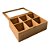 Organizador De Cha De Bambu C/ 6 Divisoes  21x16x7,5 Cm - Imagem 7