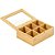 Organizador De Cha De Bambu C/ 6 Divisoes  21x16x7,5 Cm - Imagem 1