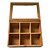 Kit 2 Organizador De Cha De Bambu C/ 6 Divisoes  21x16x7,5 Cm - Imagem 5