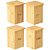 Kit 4 Pote Porta Açúcar E Sal Café De Bambu Decoração Cozinha Multiuso - Imagem 1