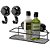 Kit Porta Shampoo + Gancho Multiuso Banheiro Fixação Adesivo - Imagem 1