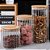 Kit 3 Pote Vidro Canelado Tampa Bambu P/ Mantimento Hermético 550ml - Imagem 4