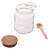 Pote Hermético De Vidro 250ml C/tampa Cortiça E Colher Para Temperos - Imagem 4