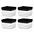 Kit 4 Pote Hermético Lumini Quadrado 480ml - Preto - Imagem 1