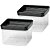 Kit 2 Pote Hermético Lumini Quadrado Black 225ml - Imagem 1