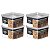 4 Potes Herméticos Multiuso Lumini Quadrado Paramount 830 Ml - Imagem 1