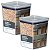 2 Pote Hermético Multiuso Lumini Quadrado Paramount 1700 Ml - Imagem 1