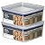 2 Pote Hermético Multiuso Lumini Quadrado Paramount 1060 Ml - Imagem 1