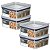 4 Potes Herméticos Multiuso Lumini Quadrado Paramount 1060 Ml - Imagem 1