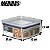 4 Potes Herméticos Multiuso Lumini Quadrado Paramount 1060 Ml - Imagem 2