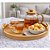 Bandeja Redonda De Bambu Com Alça Para Servir Ou Decorar - Imagem 3