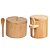 Kit 2 Porta Temperos Pote Com Colher Bambu Natural Multiuso - Imagem 1