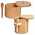 Kit 2 Porta Temperos Pote Com Colher Bambu Natural Multiuso - Imagem 9