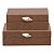 Kit 2 Caixa Decorativa Multiuso Couro Sintético Mart Marrom - Imagem 2