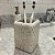 Copo Lavabo Porta Escova Objetos Multiuso Poliresina Off Withe Luxo - Imagem 2