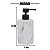 Dispenser Porta Sabão Líquido Poliresina Mart 400 Ml Off Withe - Imagem 3