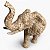 Escultura Elefante Poliresina Textura Palha Mart 20cm - Imagem 3
