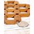 Kit 4 Descanso Panela Bambu Madeira Travessas Antiaderente - Imagem 9