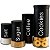 Kit 4 Potes Vidro Aço Black C/ Etiquetas Estilo Wolff C/tampa De 820ml A 1,9lt - Imagem 1
