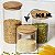 Kit 3 Potes Hermético Mantimentos Vidro Tampa De Bambu 10x8 Cm 600 Ml Organizador Alimentos - Imagem 4