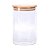 Pote Hermético Mantimentos Vidro Tampa De Bambu 8x6 Cm Organizador Alimentos - Imagem 1