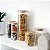 Pote Hermético Mantimentos Vidro Tampa De Bambu 8x6 Cm Organizador Alimentos - Imagem 5