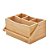 Suporte Porta Talheres Utensílios De Mesa Em Bambu Com Alça - Imagem 2
