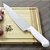 Kit 2 Faca Cozinha Profissional Afiada Aço Inox Cabo Branco - Imagem 4