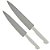 Kit 2 Faca Cozinha Profissional Afiada Aço Inox Cabo Branco - Imagem 1