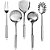Kit 5 Utensílios De Cozinha 100% Inox Prateado - Imagem 1