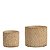 Kit 2 Vasos Cachepot Em Cimento Texturizado Bege Natural - Imagem 3