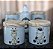 Kit higiene bebê Safari 5 peças - potes e porta álcool - Peças Porcelana Tampas Pinus - Imagem 5