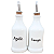 Kit Galheteiro 2 peças 300ml  Azeite Vinagre  Porcelana - Imagem 1
