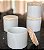 Kit 4 Porta Treco / Condimentos / Mantimentos 200ml - Potes Porcelana Tampa Pinus - Imagem 2